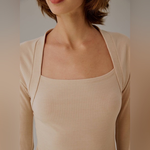 NWOT Nap Loungewear Square Neck Ribbed Top - Picture 8 of 14